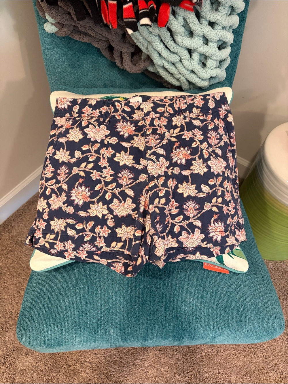Floral Navy Women's Shorts